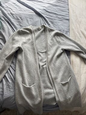 Target Light Gray Open-Front Cardigan with Pockets